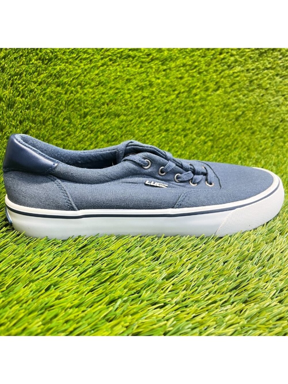 Lugz Flip Low Womens Size 8 Blue White Athletic Running Skate Shoes Sneakers